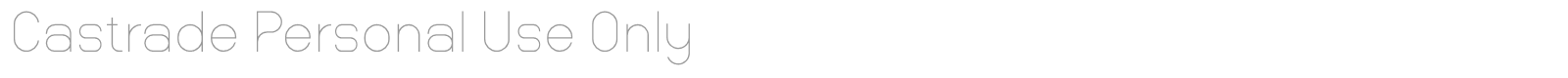Castrade font preview